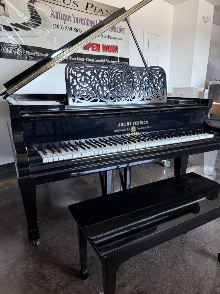 A Julius Feurich Leipzig Grand Piano, Completely Refurbished, C. 1890's. Played By Leonard Bernstein!