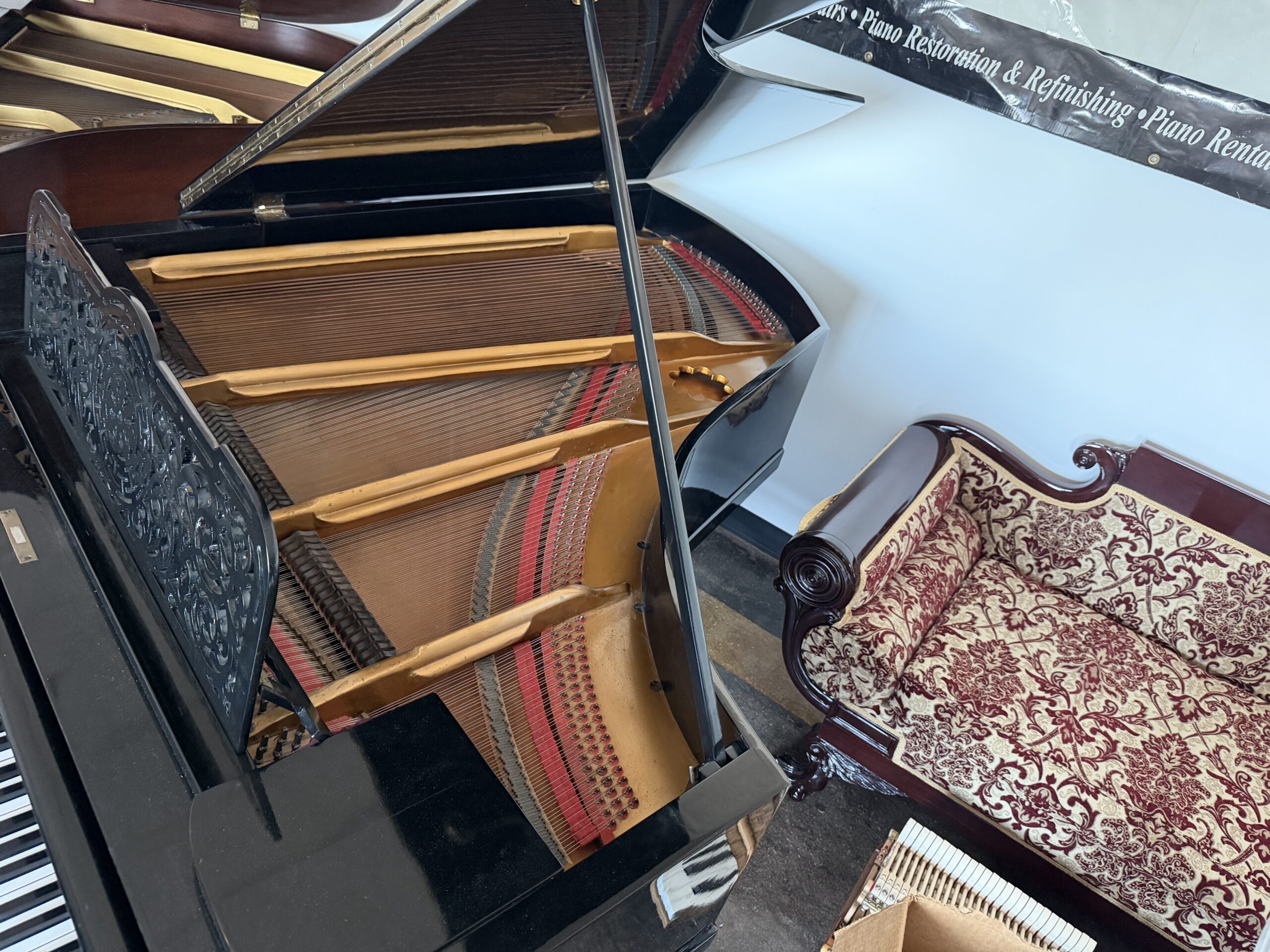 A Julius Feurich Leipzig Grand Piano, Completely Refurbished, C. 1890's. Played By Leonard Bernstein! - Image 7
