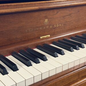 Steinway upright piano y1980 cherry/maple finish